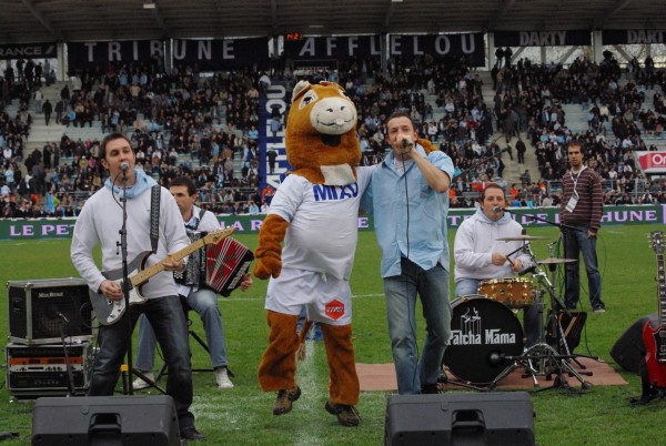 Animation musicale d'avant match Aviron Bayonnais Castres